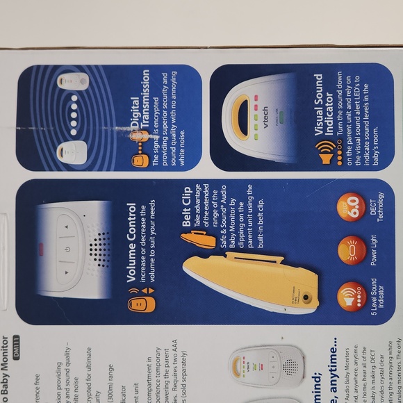 VTEC Safe & Sound Digital Audio Baby Monitor DM111 In orig box, 1000' Range - Picture 13 of 14